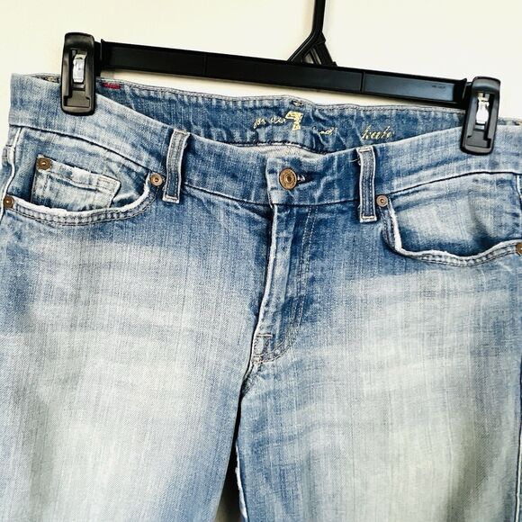 7 For All Mankind Denim - 7 for all Mankind Modern Straight Faded Leg Stretch Cotton Polyurethane Jeans 31